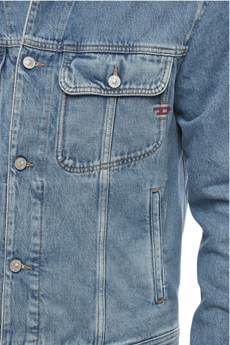 Blue Regular Denim Jacket 4