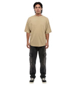 Beige Crew Neck T-Shirt 1
