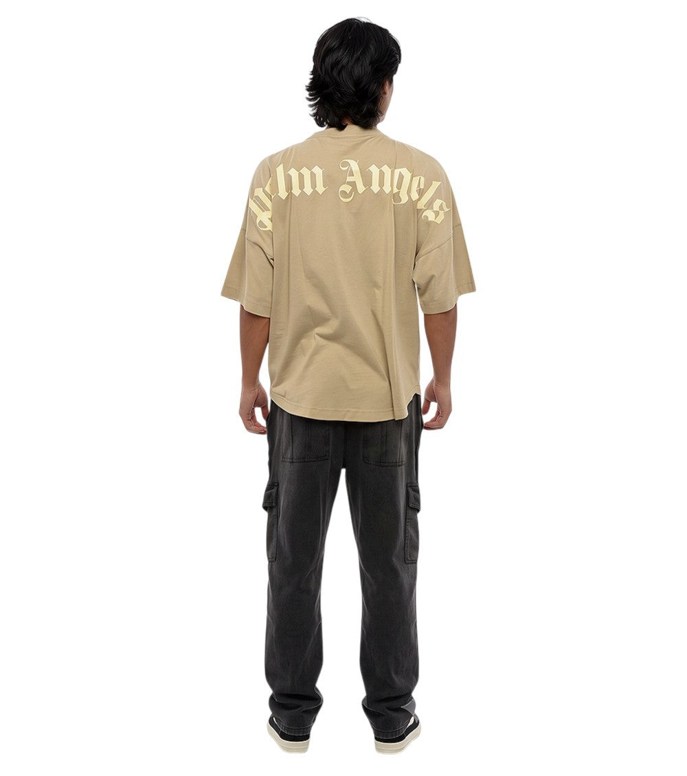 Beige Crew Neck T-Shirt 2