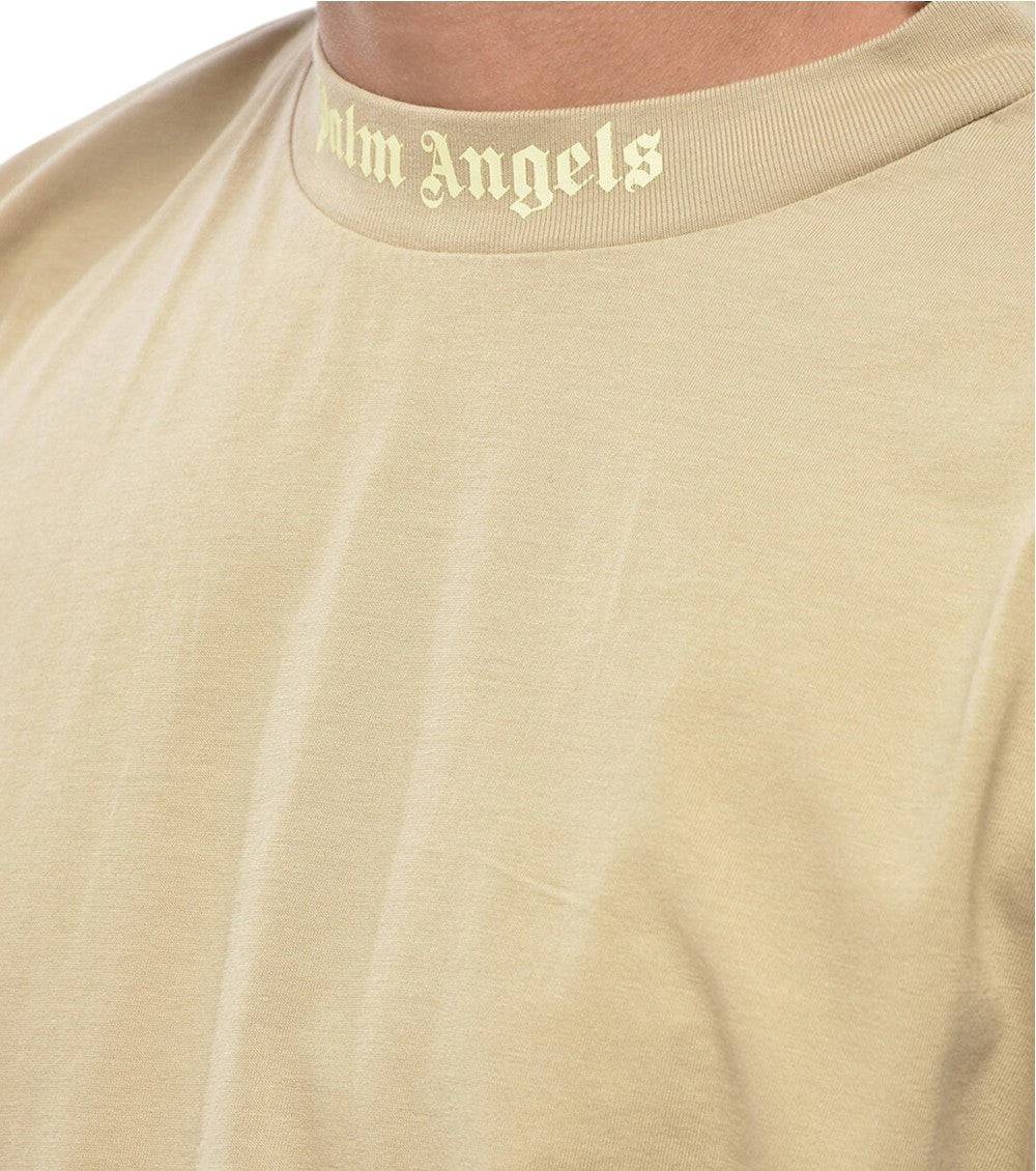 Beige Crew Neck T-Shirt 3