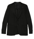 Black Notched Lapel Blazer 1