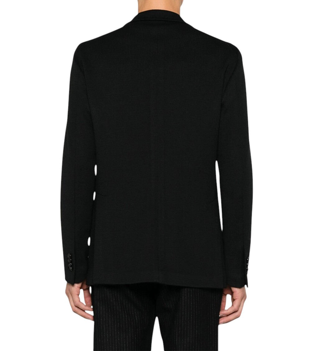 Black Notched Lapel Blazer 3