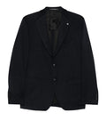 Dark Blue Notched Lapel Blazer 1
