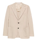 Beige Notched Lapel Blazer 1