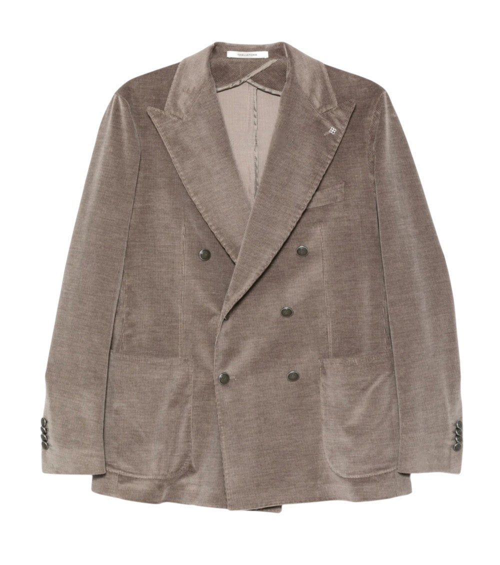 Grey Peaked Lapel Blazer 1