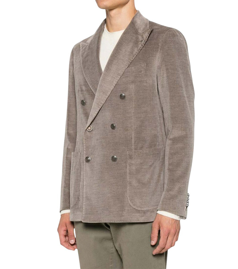 Grey Peaked Lapel Blazer 2