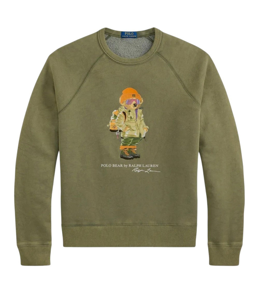 Olive Crew Neck Sweatshirt 1