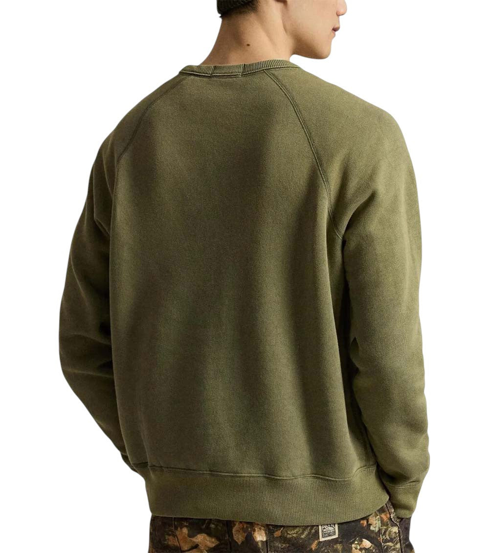 Olive Crew Neck Sweatshirt 2