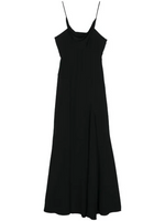 Black Cowl-neck Crepe Maxi Dress 1