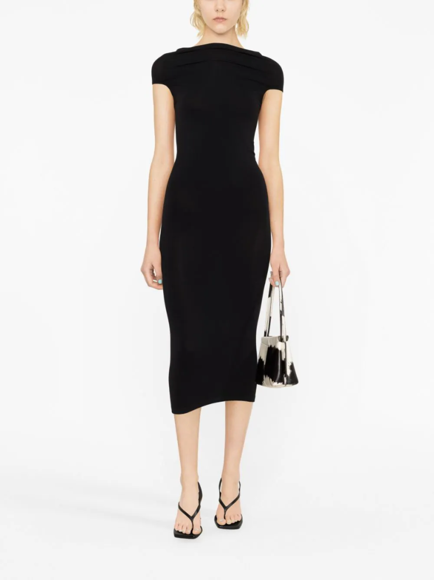 Black Fatal Cut Out Midi Dress 2
