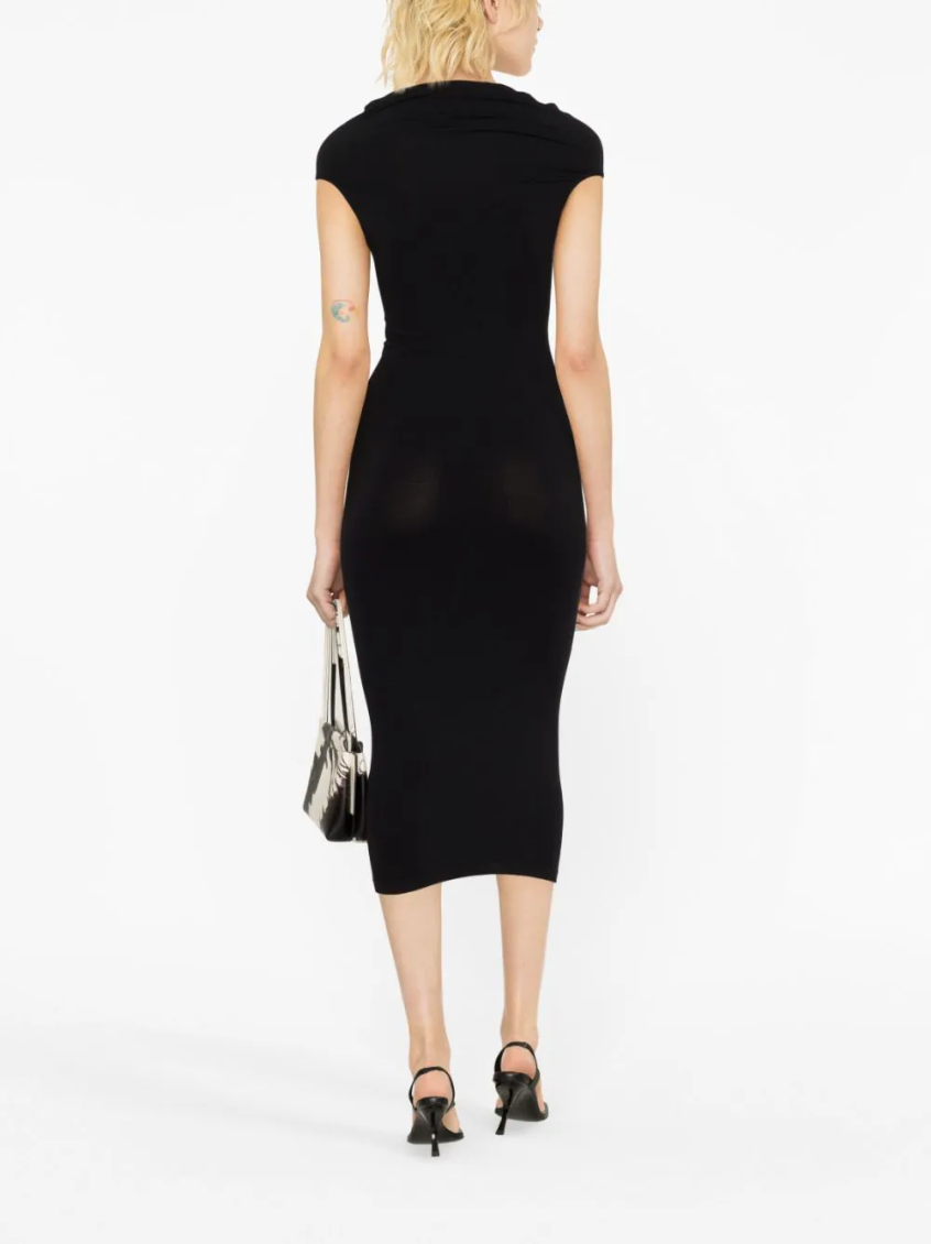 Black Fatal Cut Out Midi Dress 3