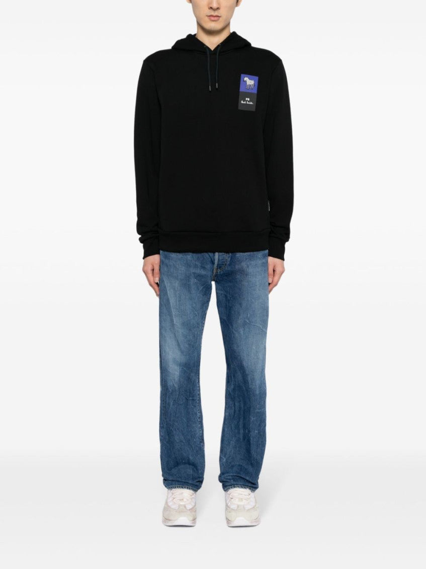 Black Logo Patch Hoodie 2