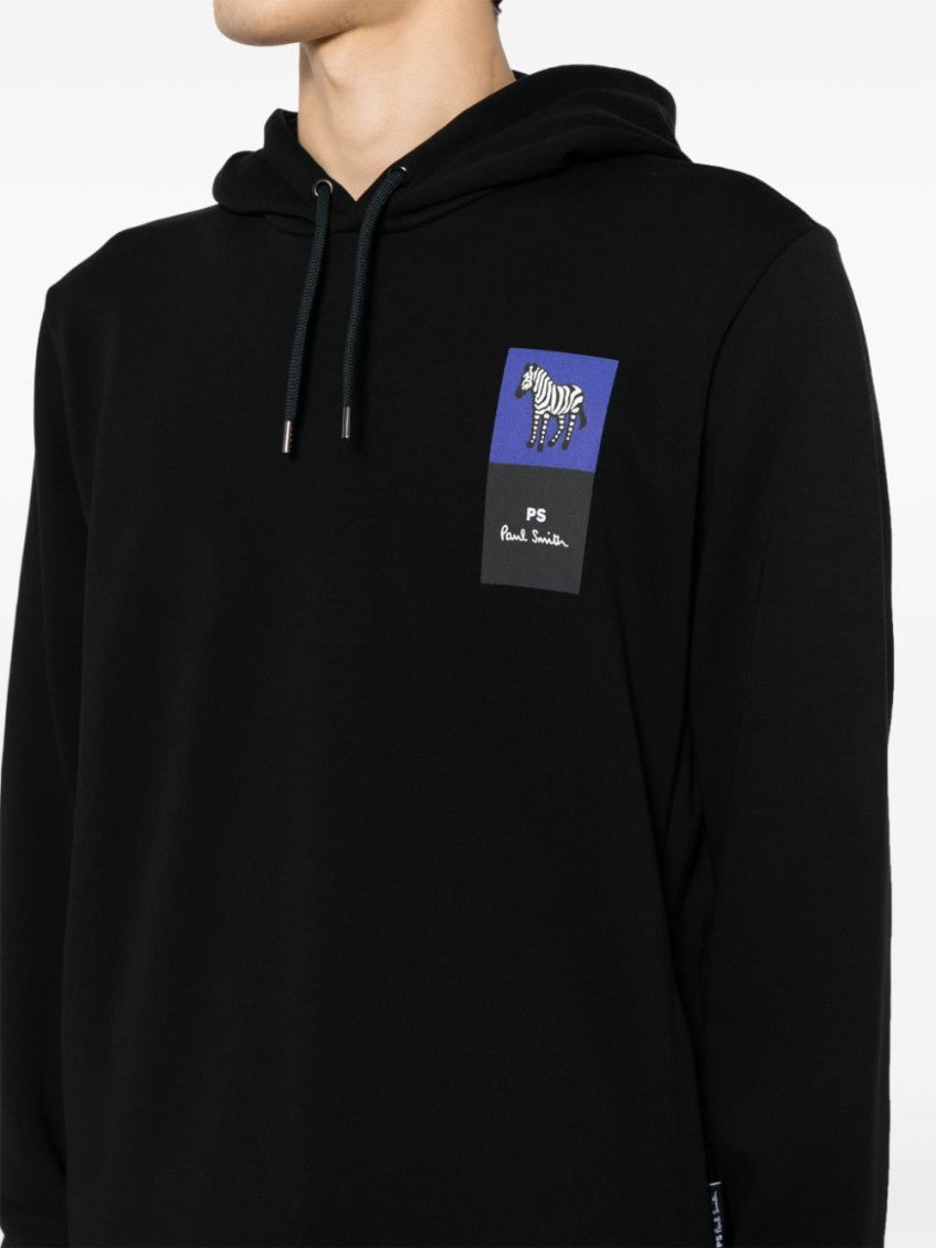 Black Logo Patch Hoodie 5
