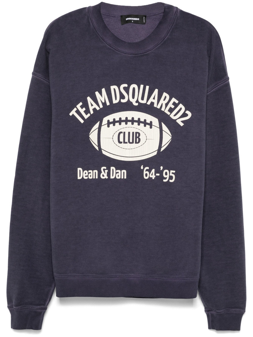 Blue Graphic Logo Print Sweatshirt 1
