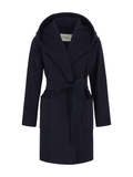 Navy Blue Rialto Wool Robe Coat 1