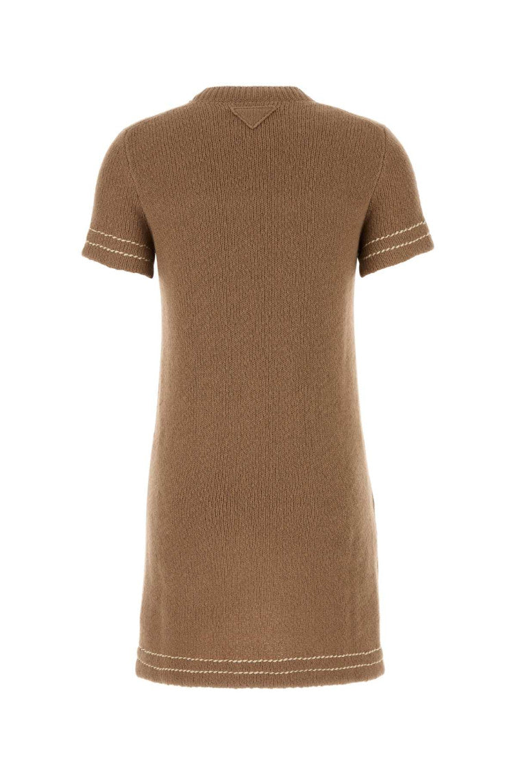 Brown Wool Mini Dress 2