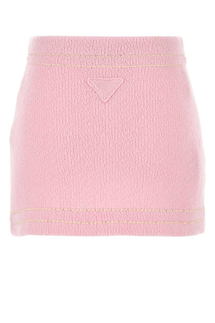Pink Wool mini skirt  2