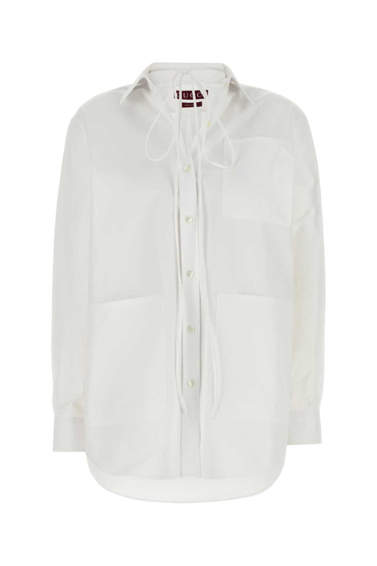 White Cotton Poplin Shirt 1