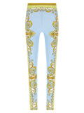 Light Blue Printed Leggings 1