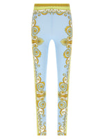 Light Blue Printed Leggings 1