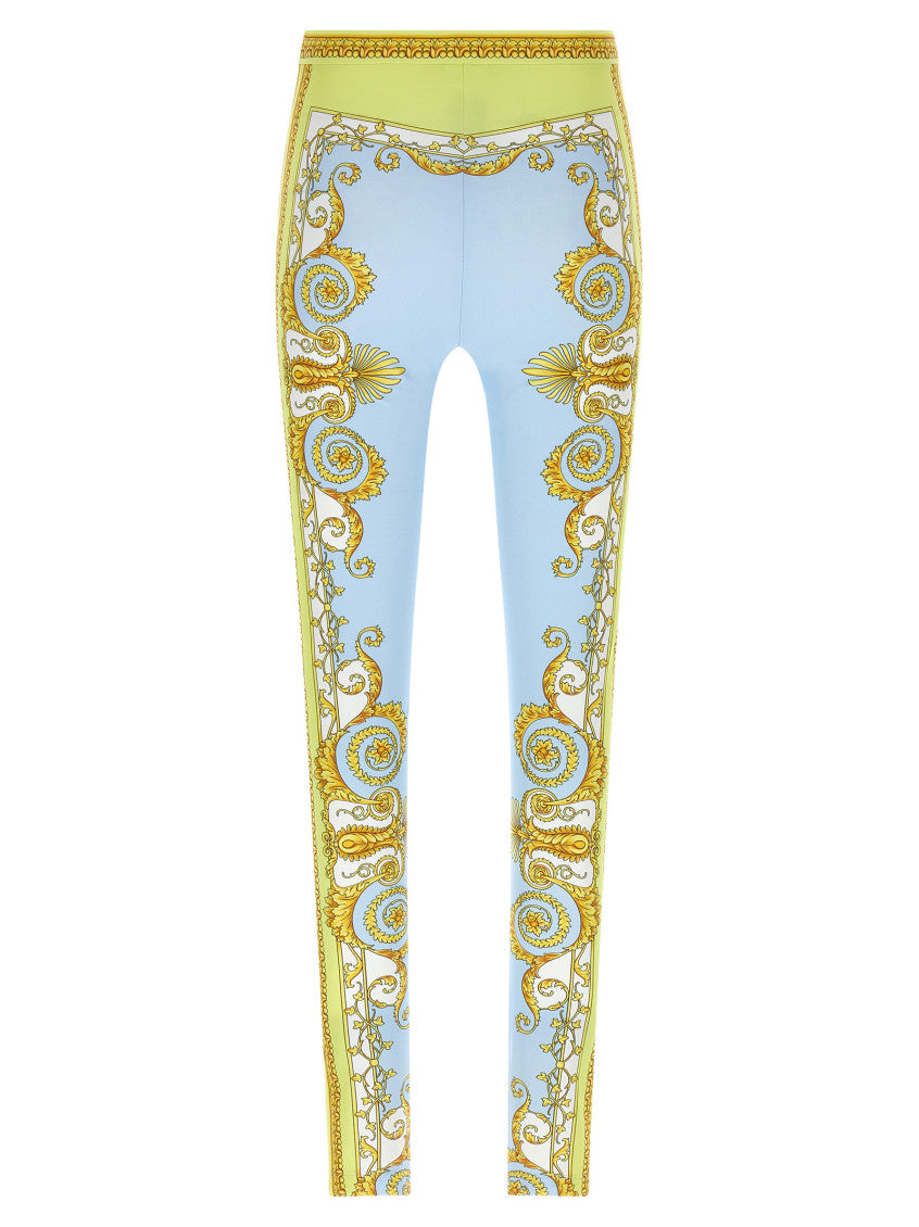 Light Blue Printed Leggings 2