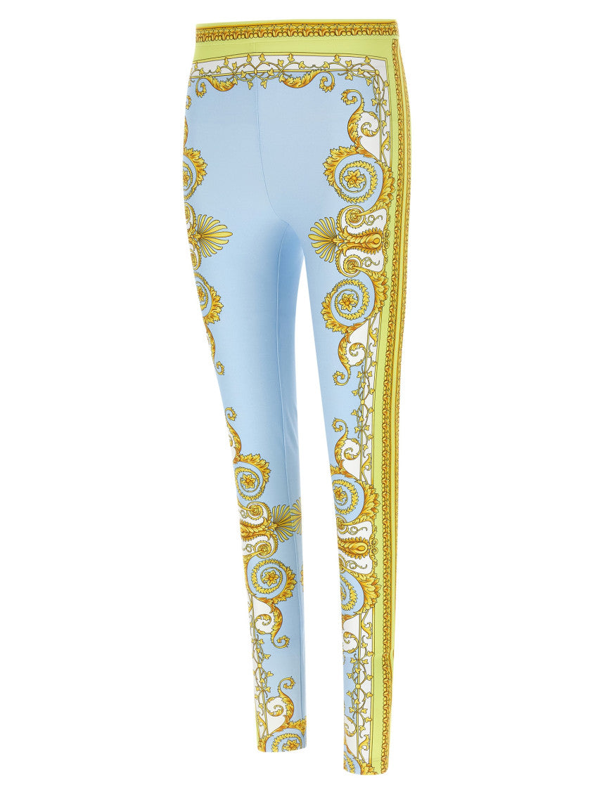Light Blue Printed Leggings 3