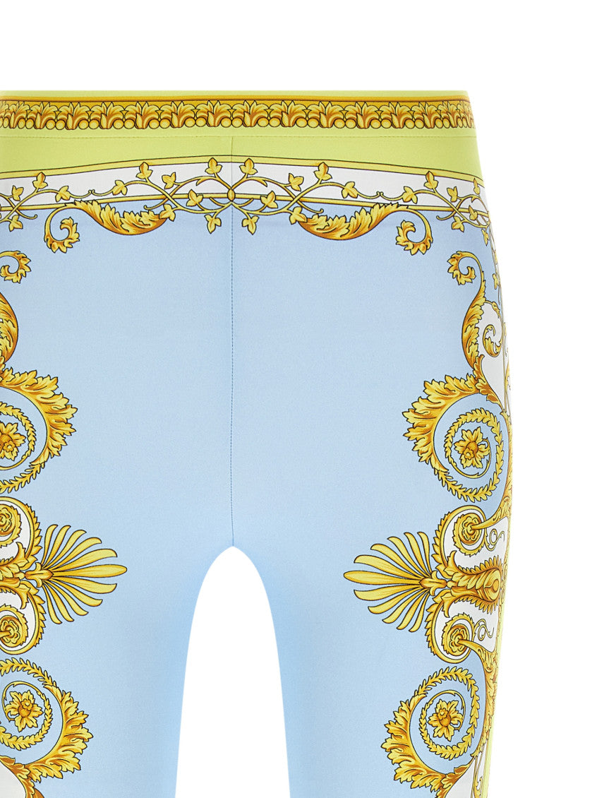 Light Blue Printed Leggings 4