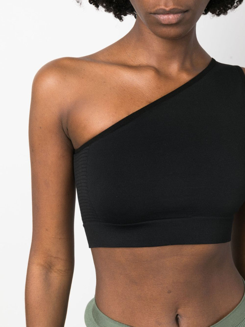 Black Black One-shoulder Cropped Top 4