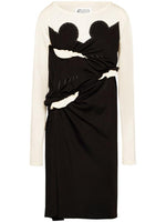Black Ruched Midi Dress 1