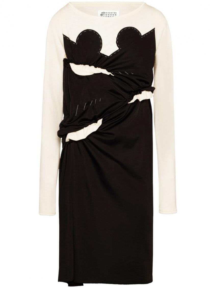 Black Ruched Midi Dress 2