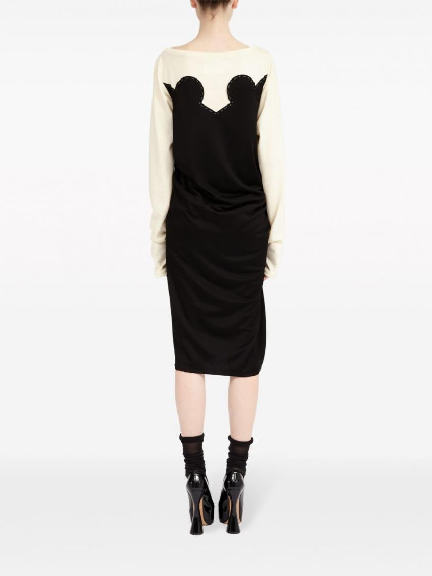 Black Ruched Midi Dress 4