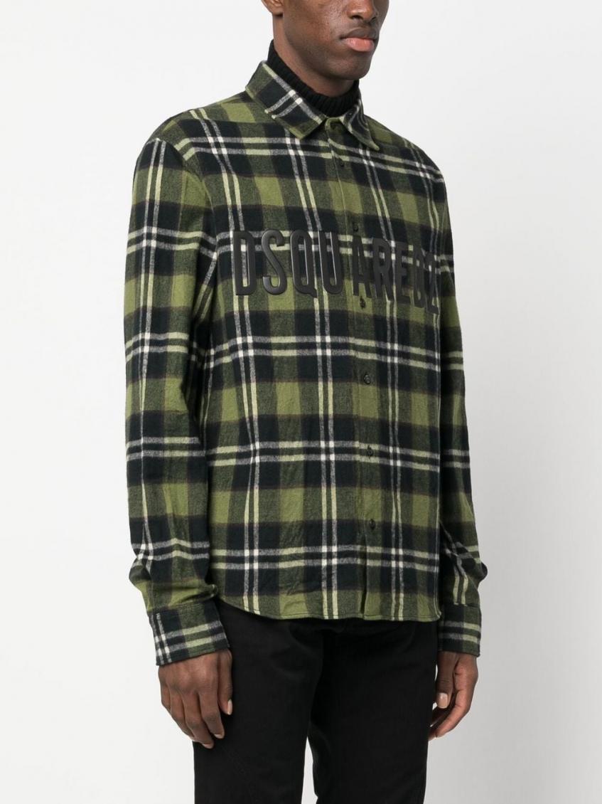 Green Plaid-print Check Shirt 3