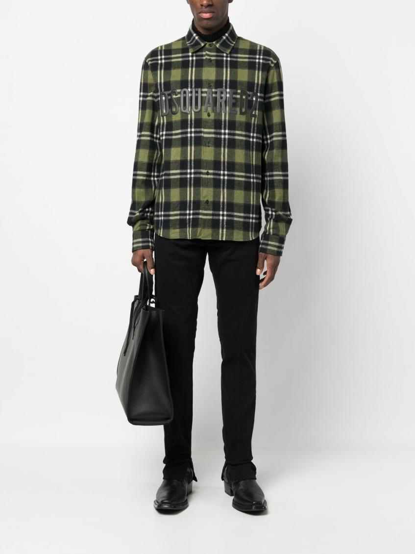 Green Plaid-print Check Shirt 4