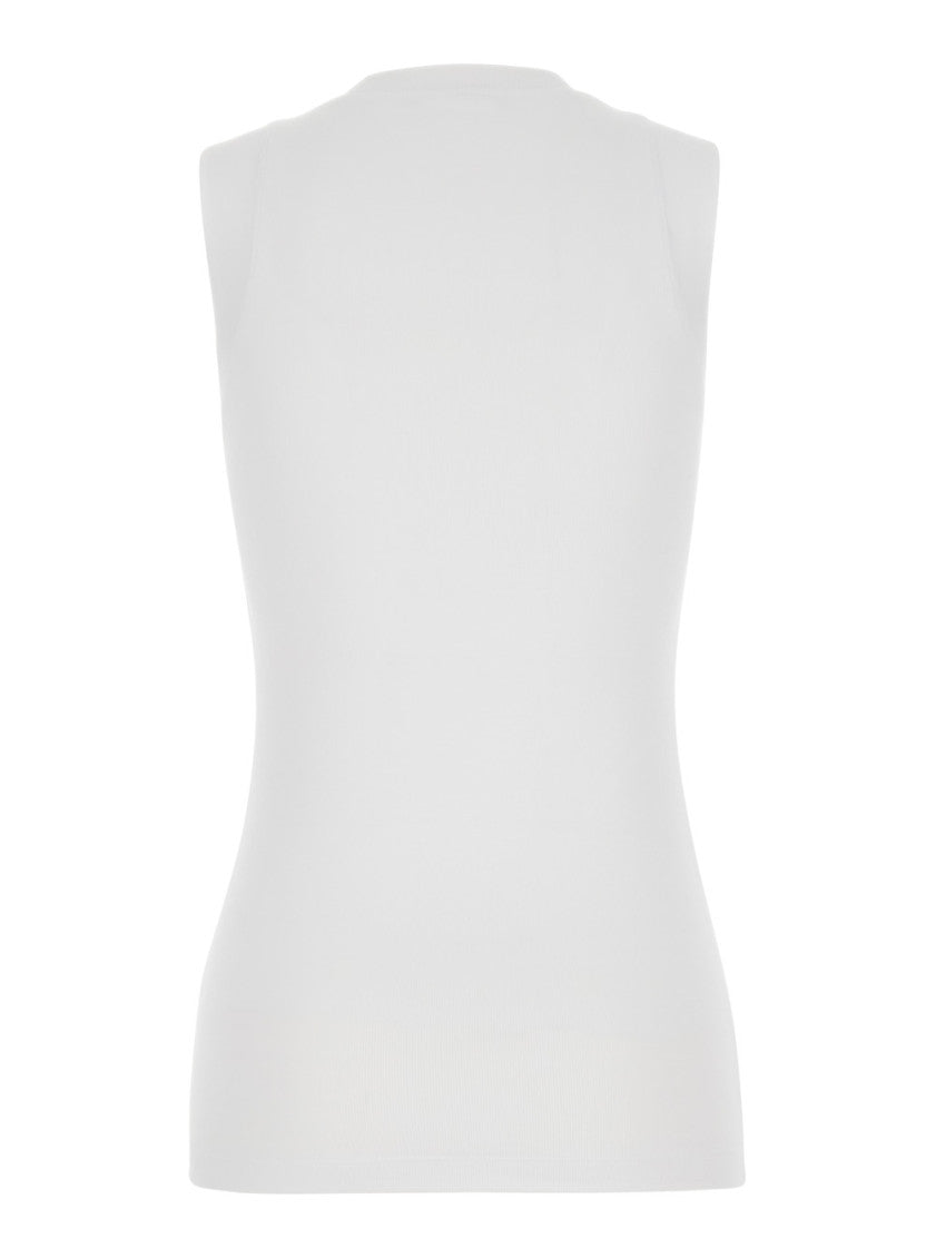 White V-neck tank top 2