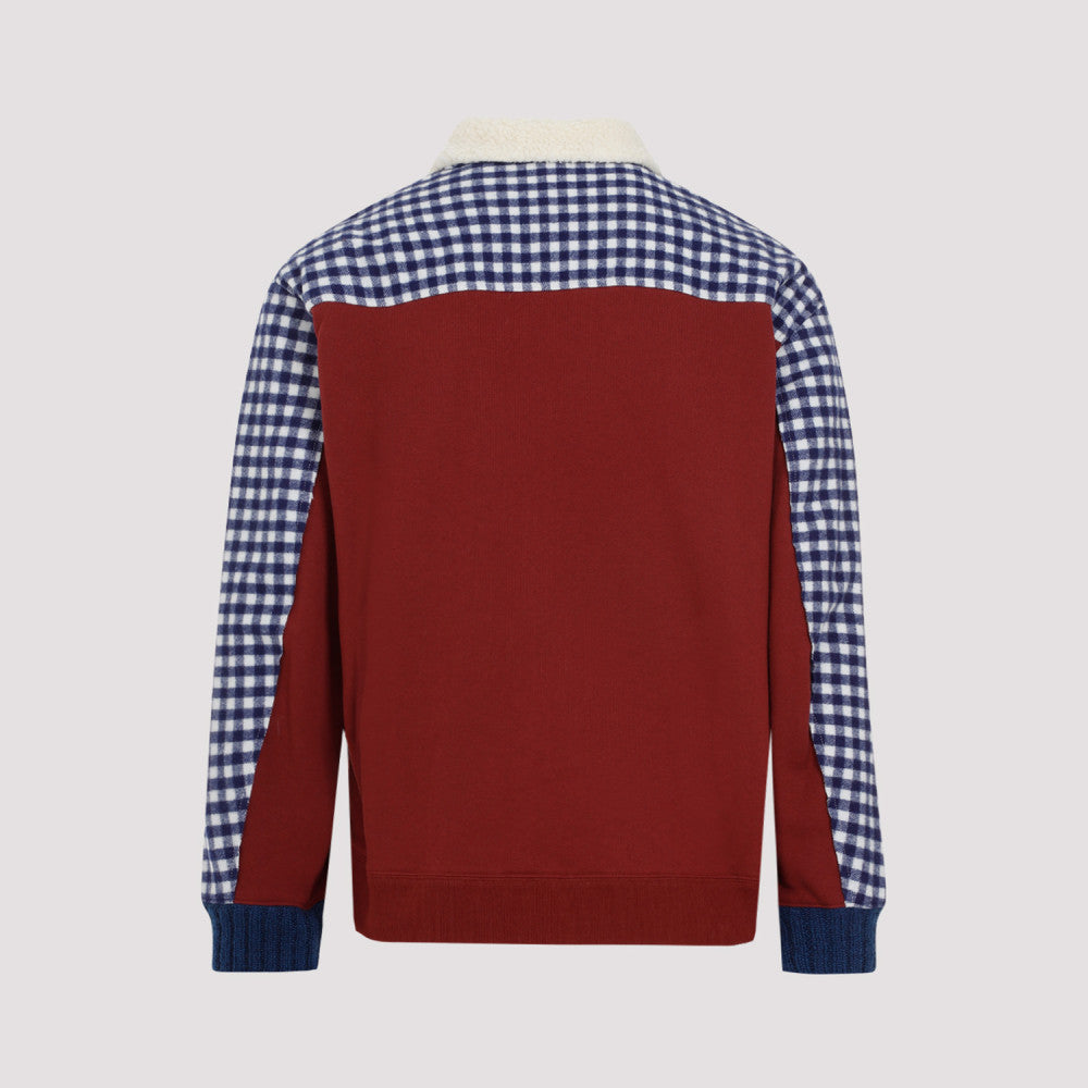 Navy Blue Wool-blend Bomber Jacket 4