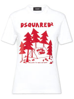 White D2 logo-print t-shirt 1