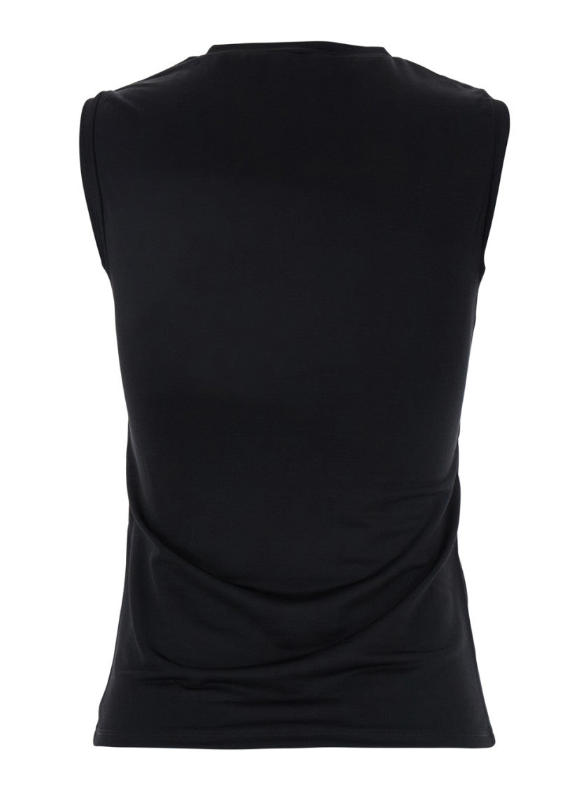 Black Sleeveless T-shirt 2