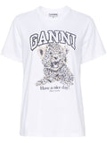 White Front Logo Print T-shirt 1