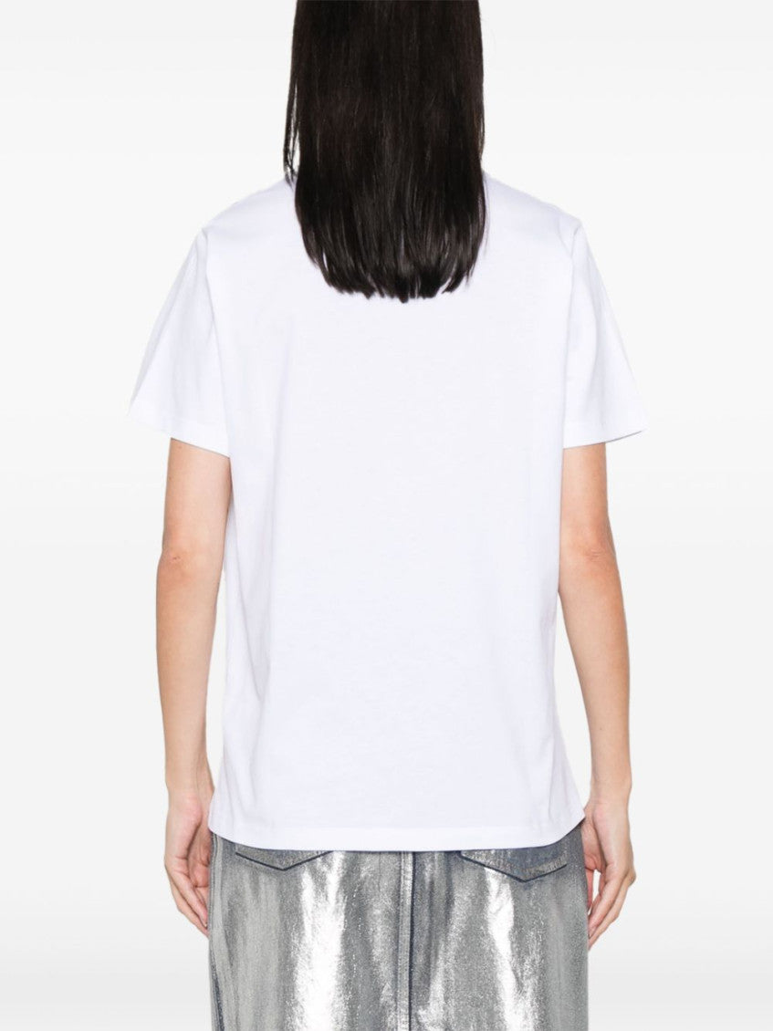 White Front Logo Print T-shirt 4