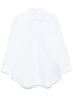 White Monogram-Embroidered Loose Shirt 1