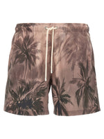Multicolor 'Sunset Palms' swimsuit 1