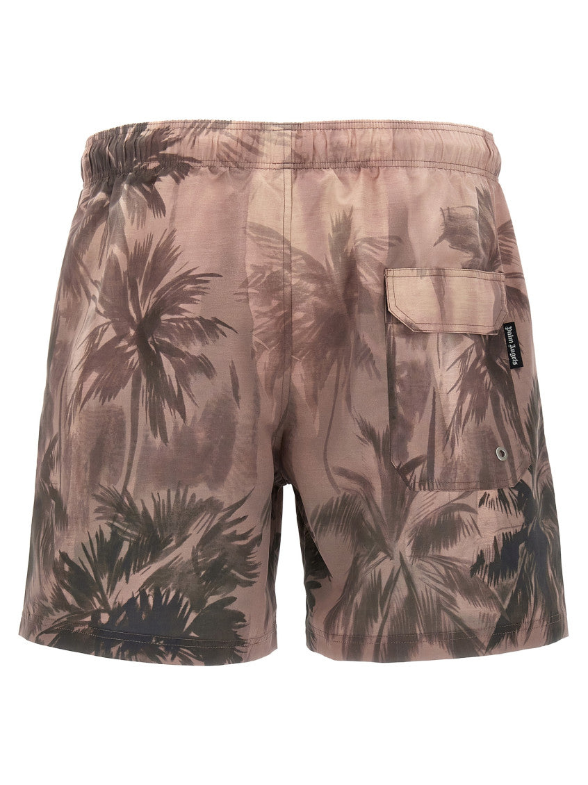 Multicolor 'Sunset Palms' swimsuit 2