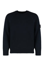 Blue Crew Neck Wool Sweater 1