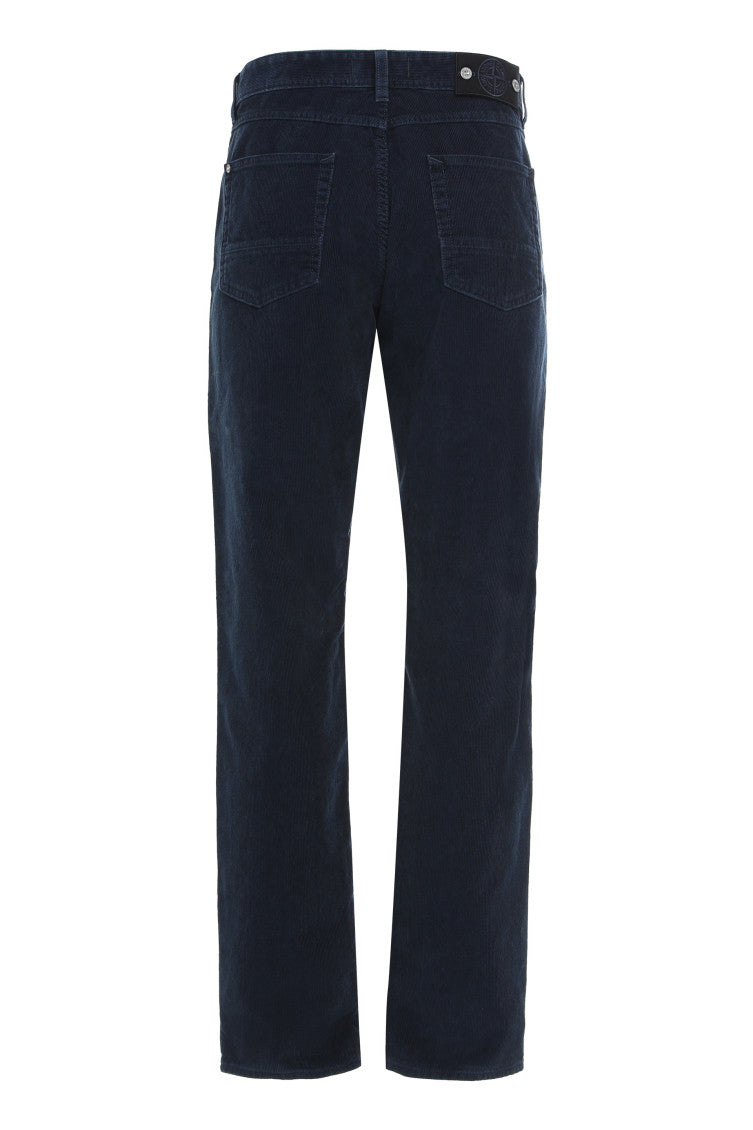 Blue Straight Fit Corduroy Jeans 2