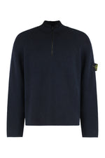 Blue Half-Zip Logo Sweater 1