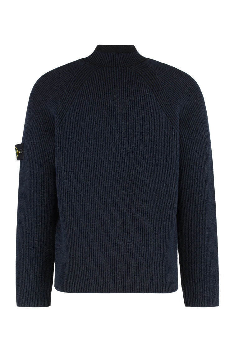 Blue Half-Zip Logo Sweater 2