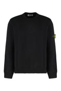 Black Crew Neck Logo Patch Sweater 1