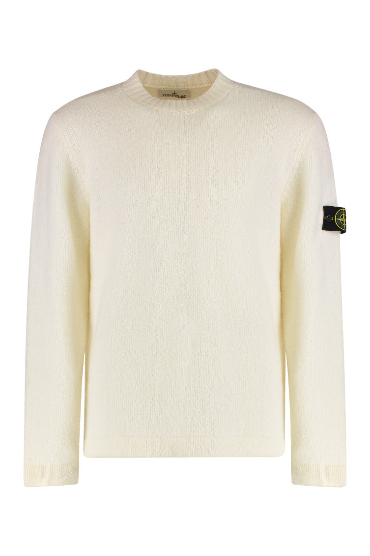 White Sweater with brushed texture 1