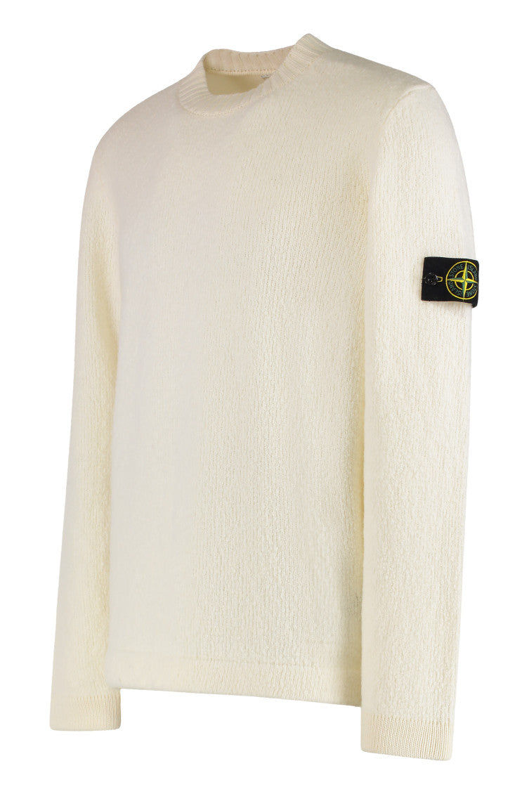 White Sweater with brushed texture 3