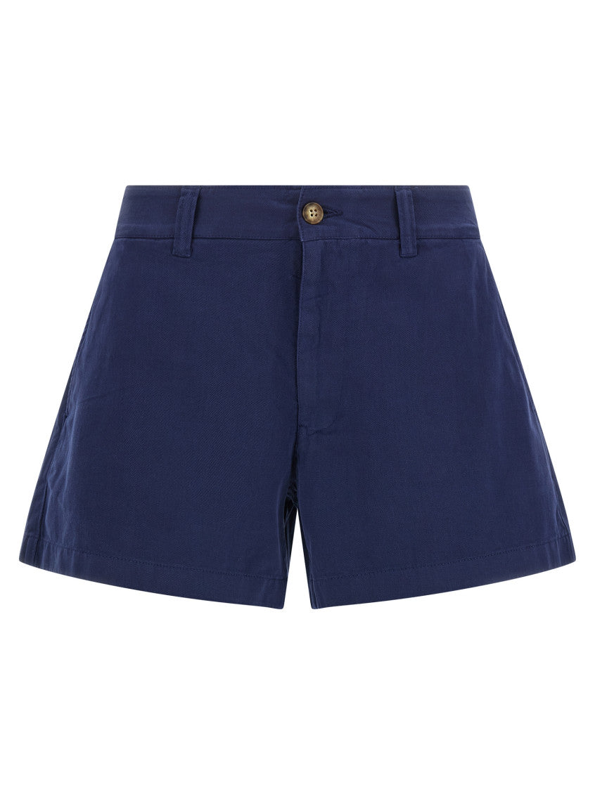 Blue Cotton Chino Shorts 1